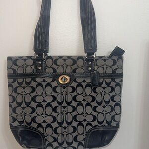 Black and Gray Designer Tote Bag